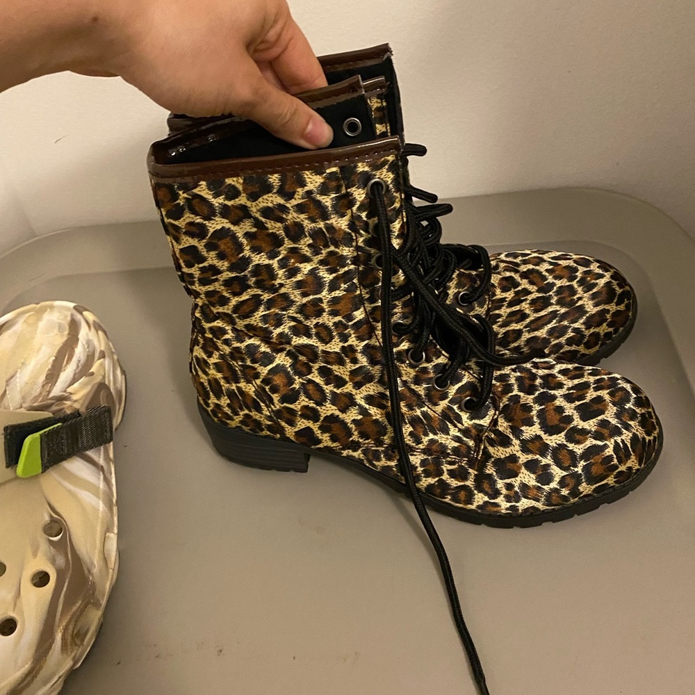 Kali Brown and Black Combat Moto Boots - Picture 2 of 6
